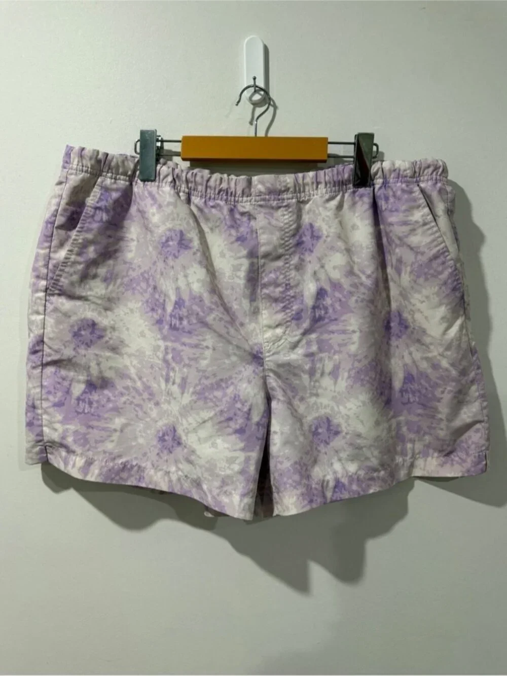 Hudson North Men’s Tie Dye Swim Trunks Shorts XL Purple White